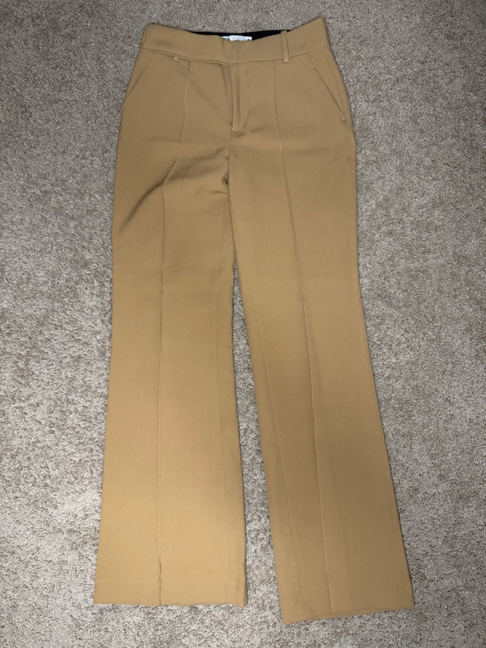 Zara Camel Wide-Leg Trousers
